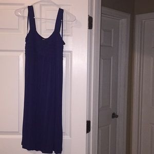 Blue sleeveless dress